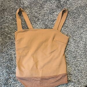Lulu's Tan Bodysuit